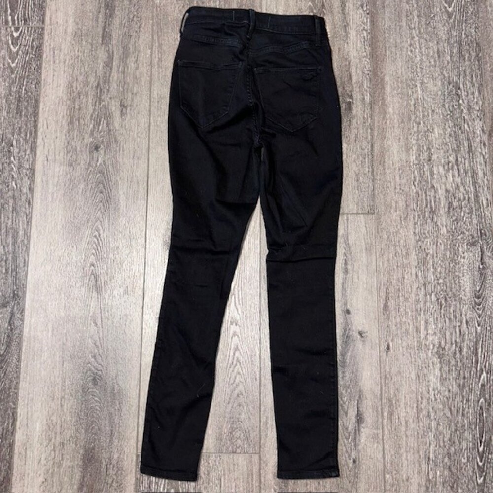 Hollister Womens 1S 25x26 High Rise Jeans Legging Denim Black Pants - Picture 4 of 5